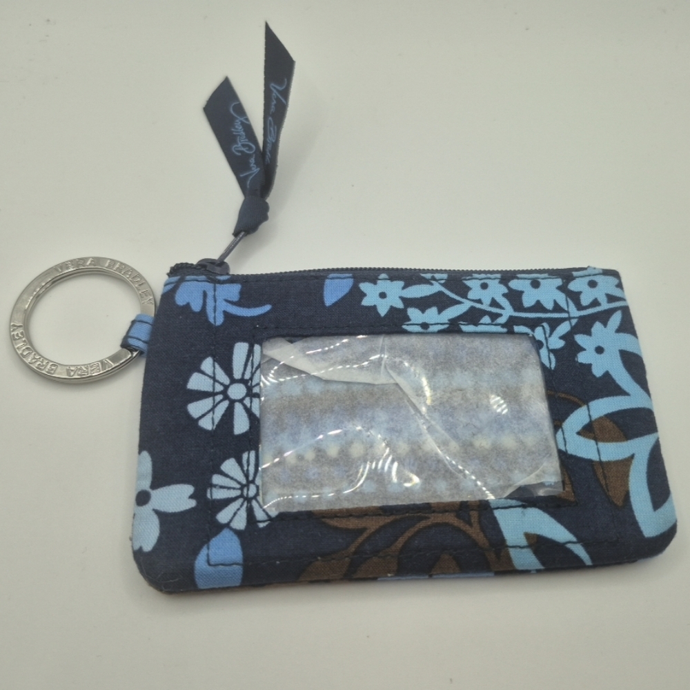 Blue/Brown/Navy Flowers Women's Wrist Wallet Vera Bradley - New without Tags